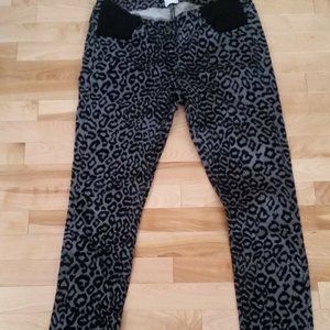 ASOS skinny maternity jeans in leopard print US8/U